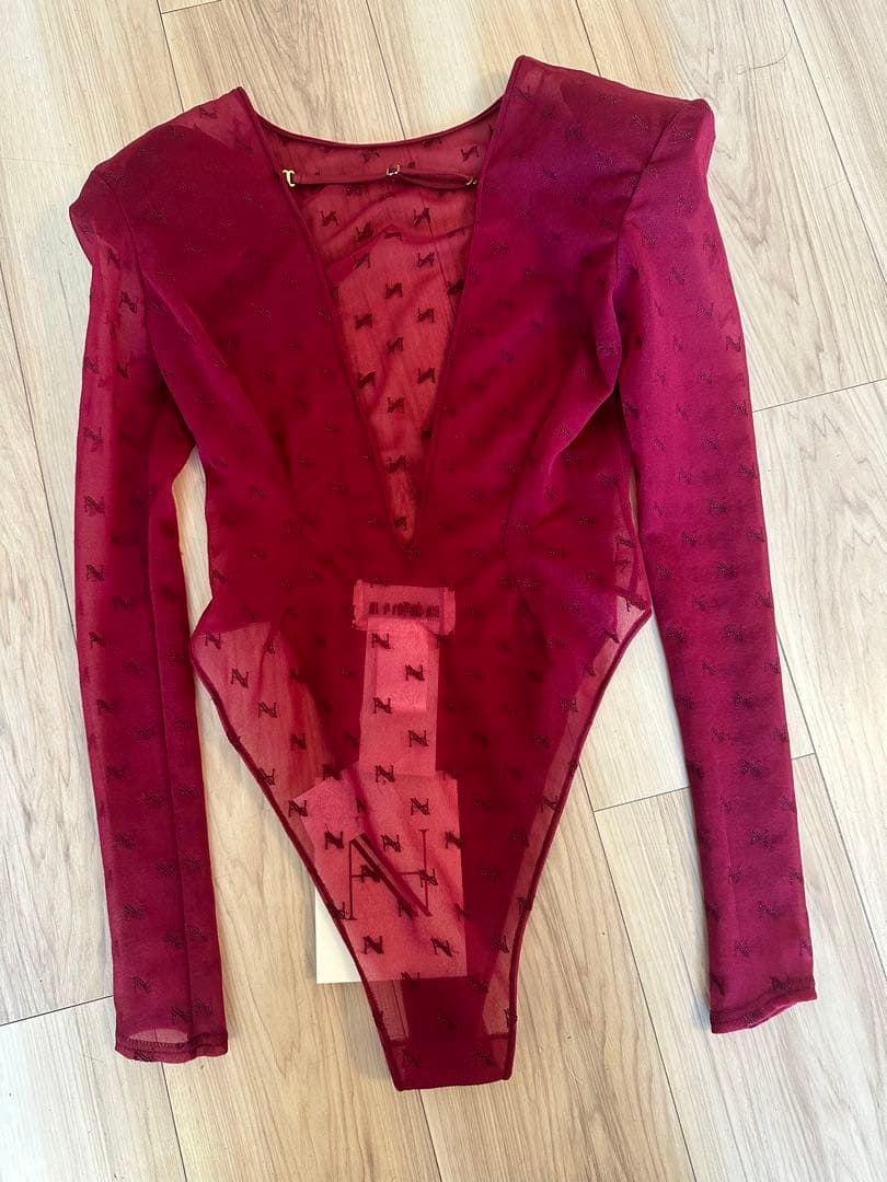 最終価格HAENGNAEヘンネ新品KISHIMEN LOGO SHEER TOP