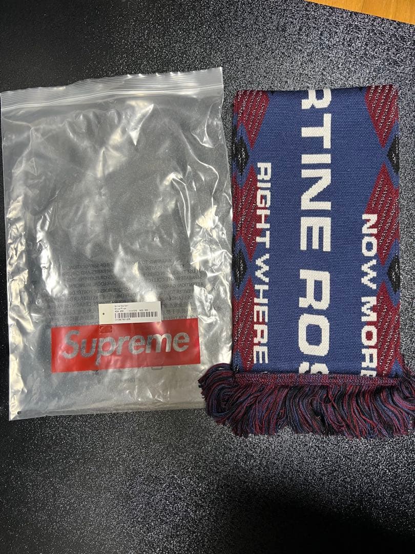 Supreme Martine Rose マフラー 2024年モデル ネイビー