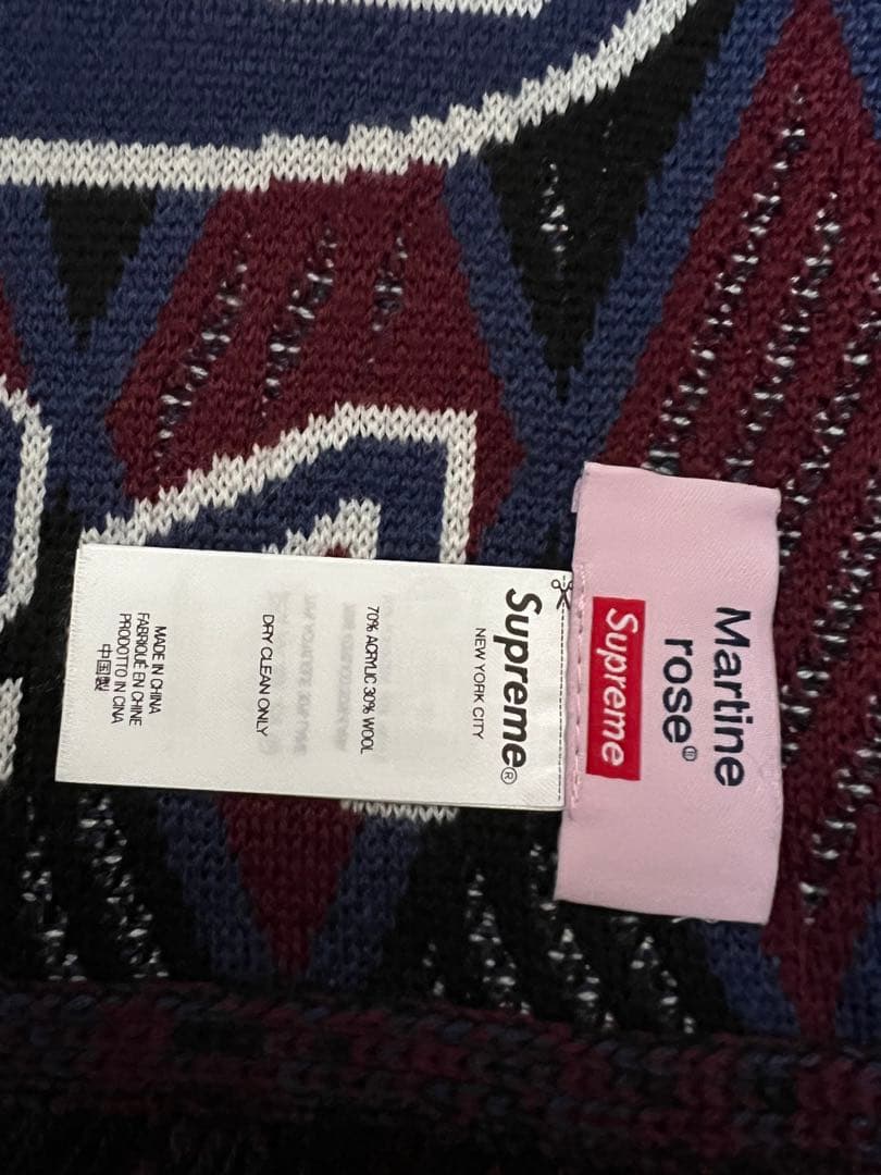 Supreme Martine Rose マフラー 2024年モデル ネイビー