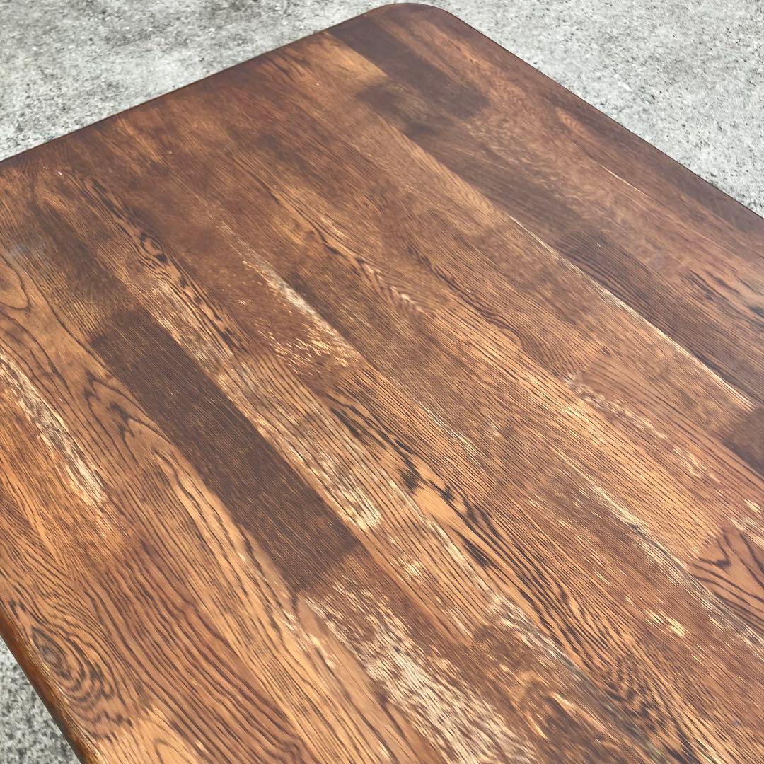 北欧レトロ カリモク ルスティック 大型 木製ダイニングテーブル 古家具