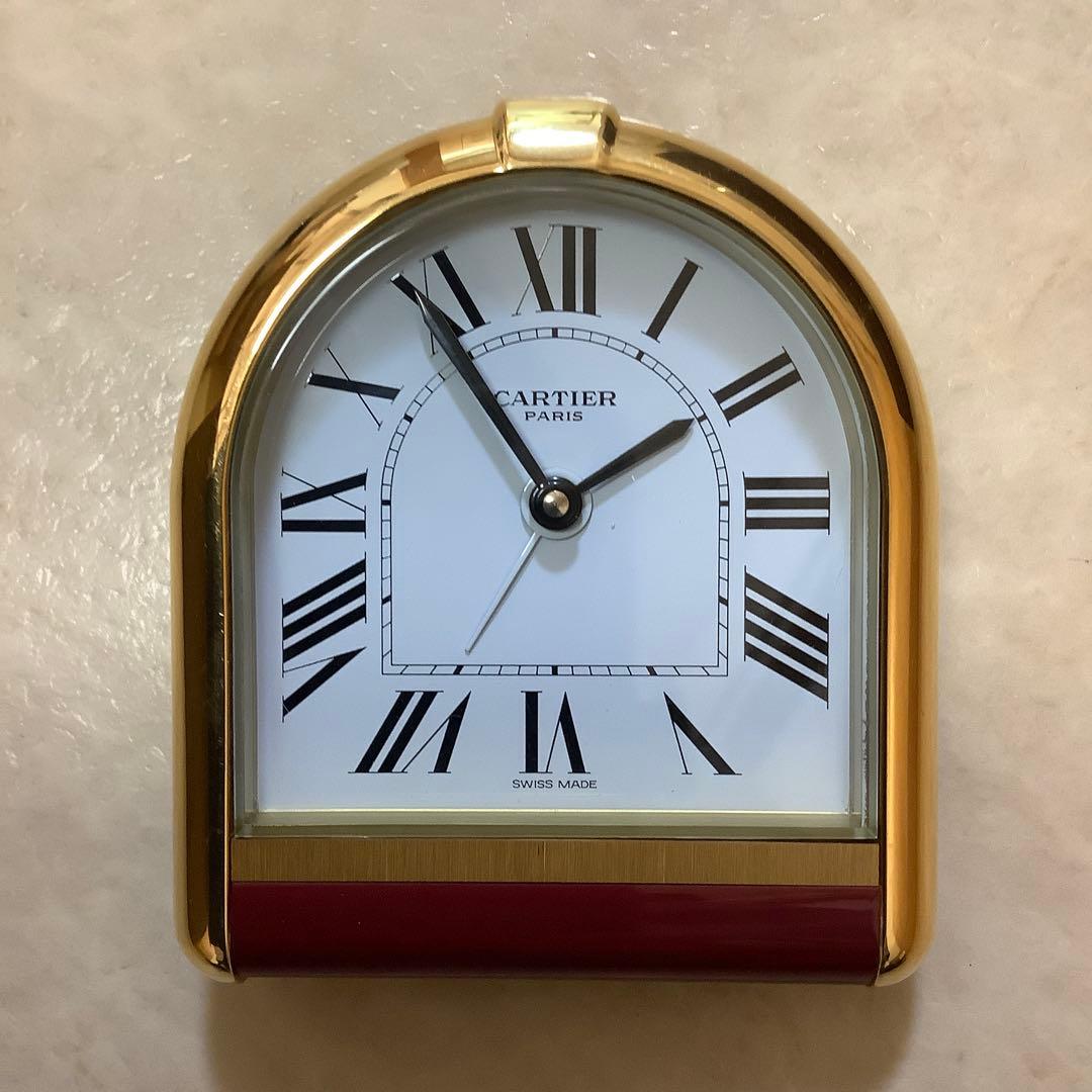 【ヴィンテージ・レア美品】Cartier テーブルクロック 置時計