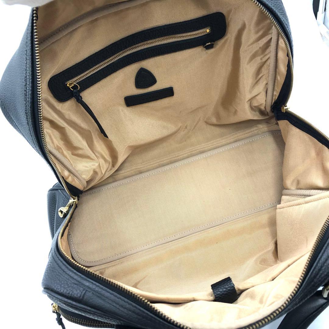 未使用級 Magnu マヌー トートバッグ ボストン 大容量 レザー ブラック