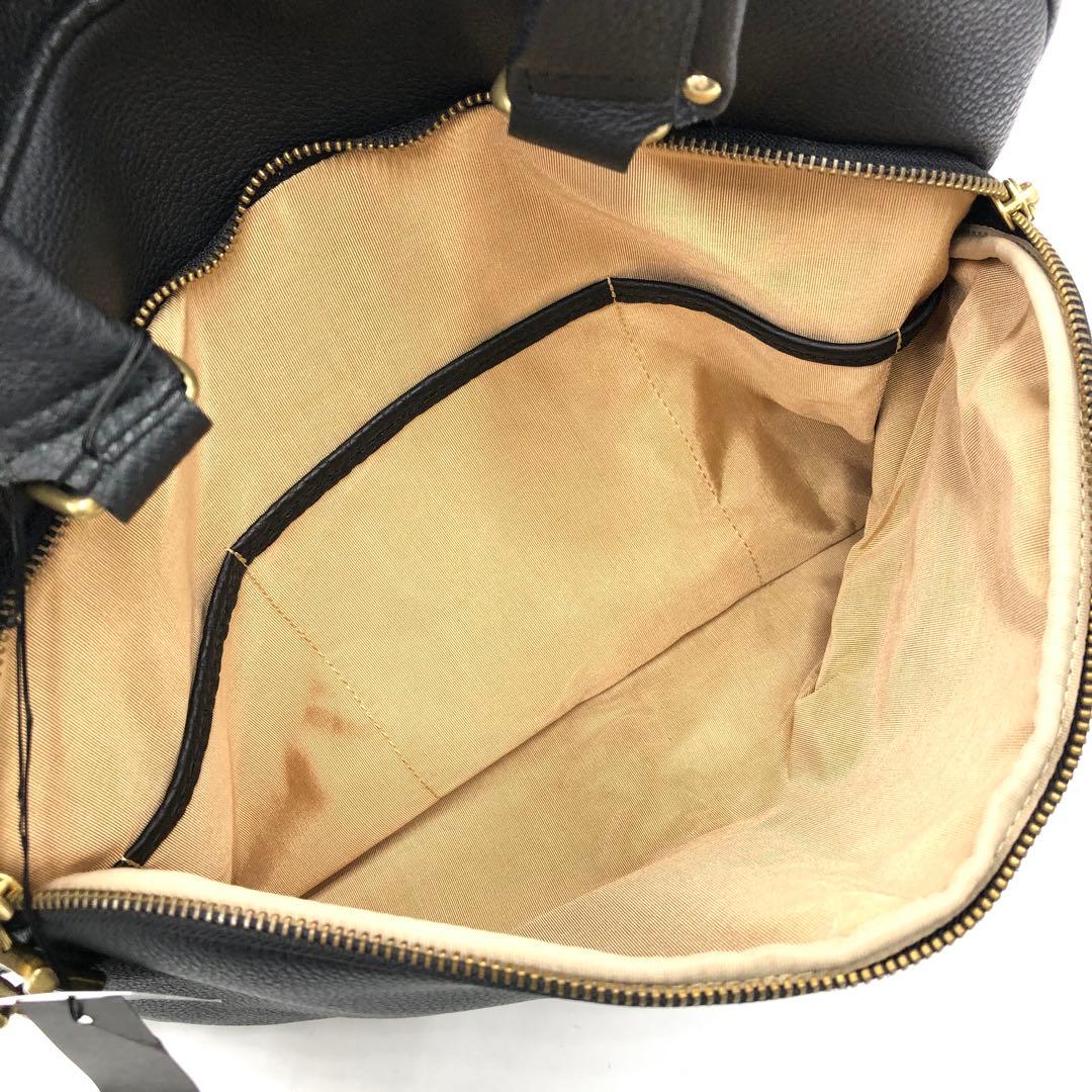 未使用級 Magnu マヌー トートバッグ ボストン 大容量 レザー ブラック