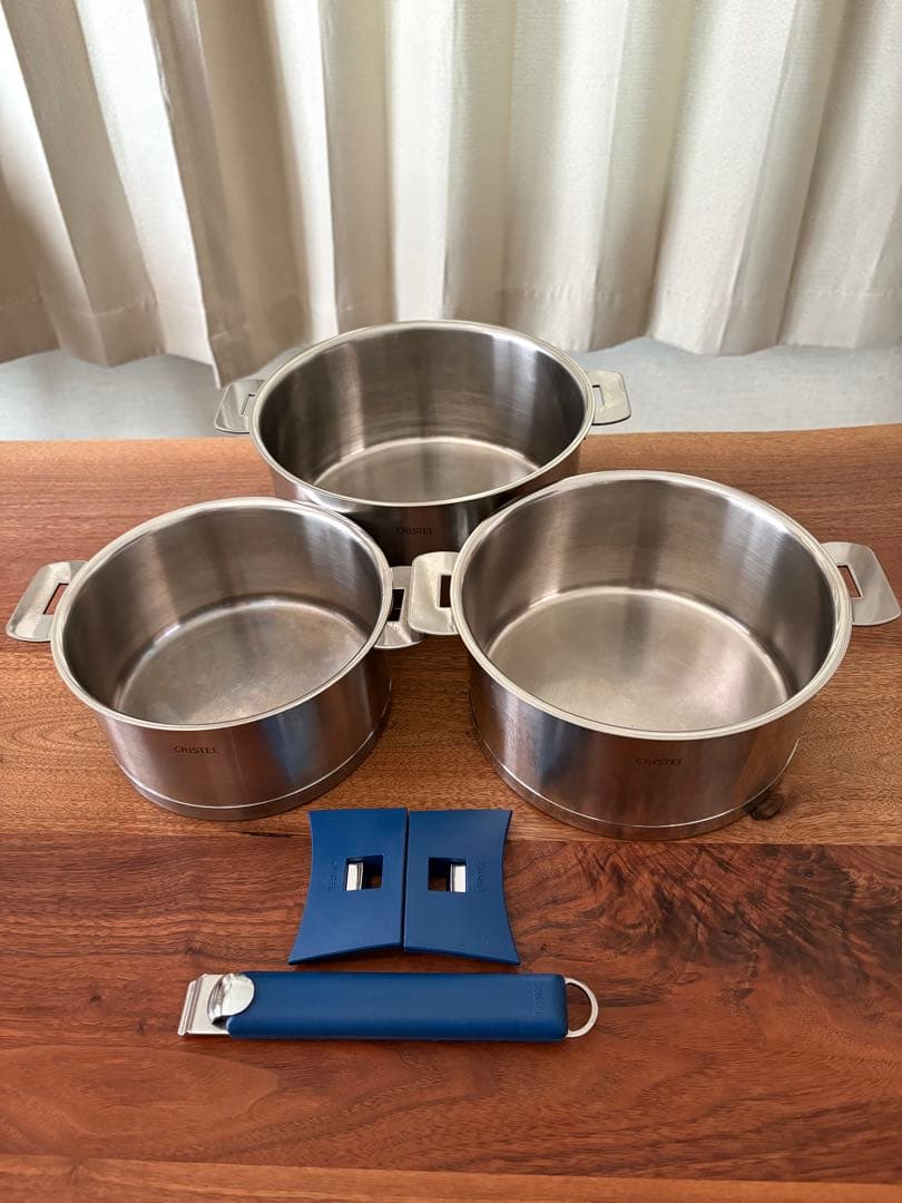 CRISTEL　クリステル L　深鍋　16、18、20センチ ハンドル、グリップ