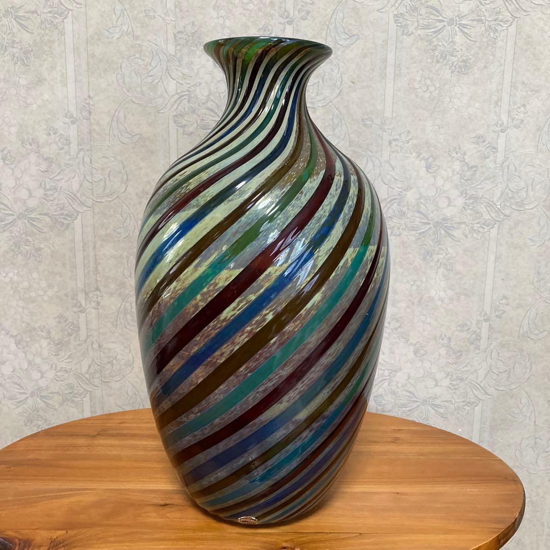 MURANO ムラーノガラス　花瓶　ベネチアングラス　美品