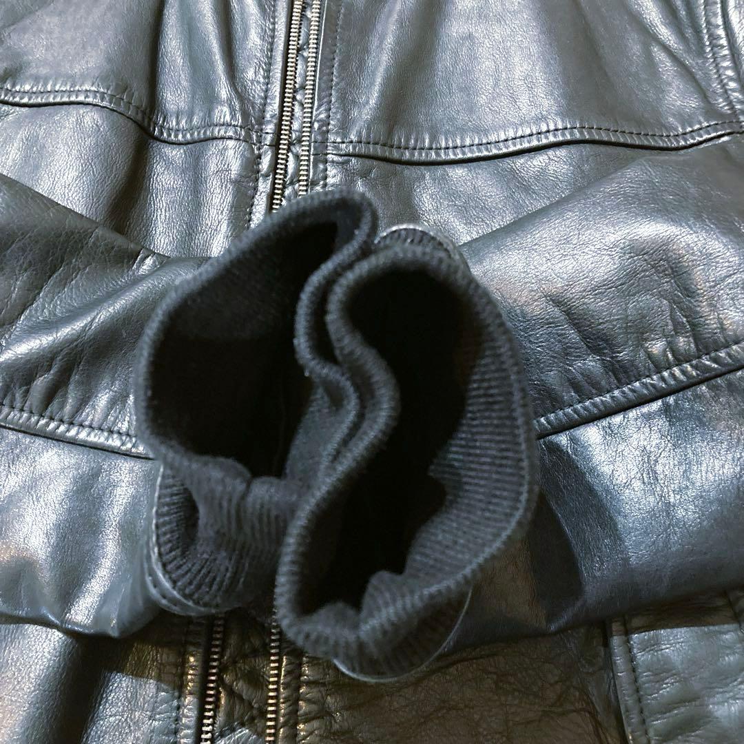 【良品OLD GAP】 カウレザー MA-1 人気ブラック　 L相当サイズ