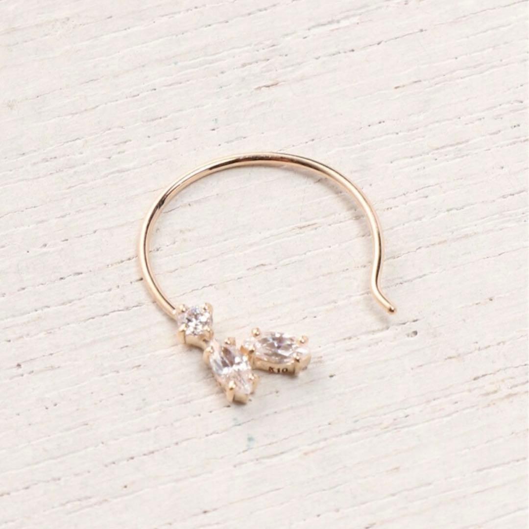 agete K10 キュービックジルコニア ピアス