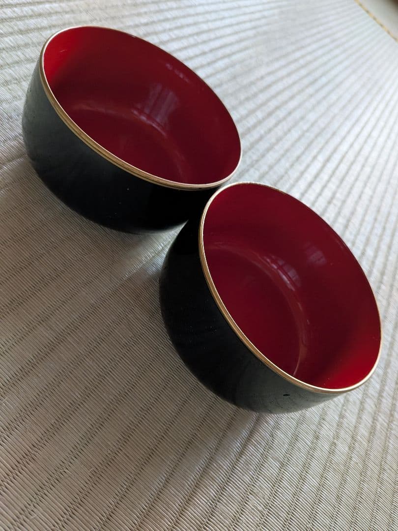 ルイピトーLOUIS PITAUD山中塗お椀10客セット売り(黒内朱)