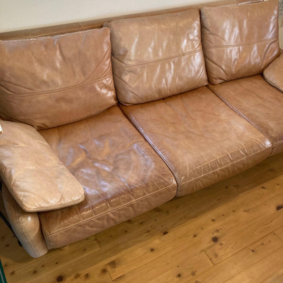 ウニコ unico ヴィント VINT レザー 3Pソファ