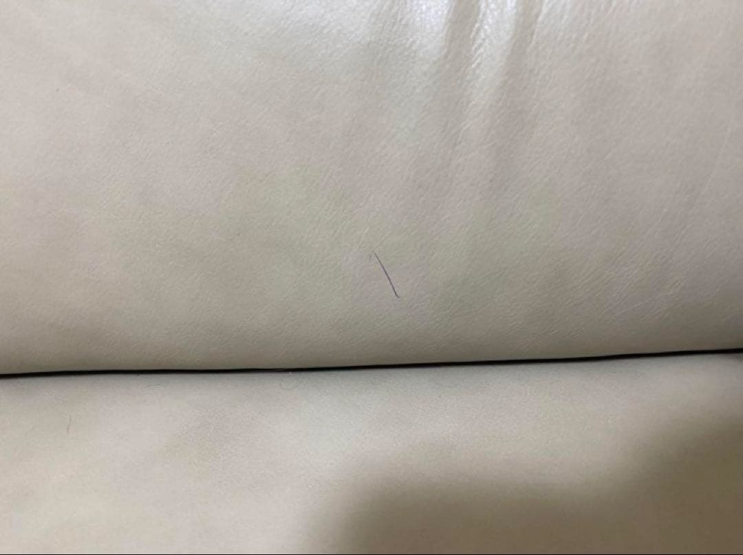 【サンサン】本革3人掛けソファ