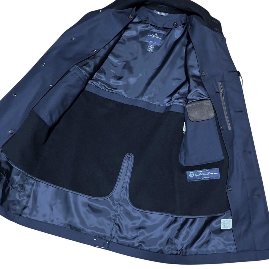 未使用ブルックスブラザーズ ロロピアーナ ライナー付きスタンドカラーコート36S