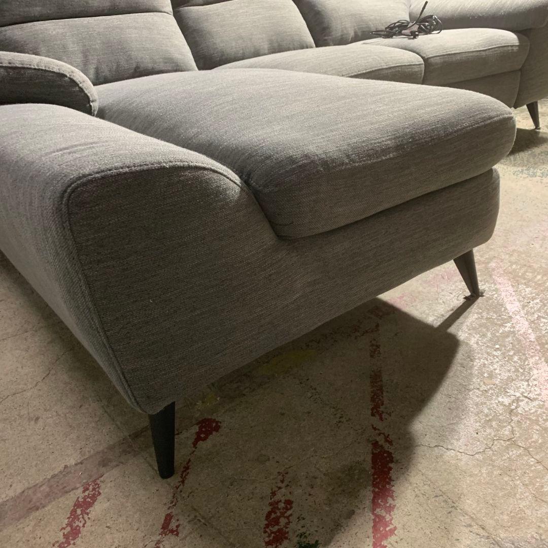 K695 ニトリ NITORI 電動カウチソファLB033LC DR-GY