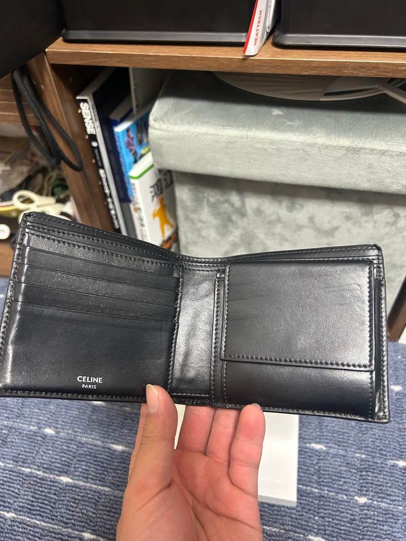 CELINE 二つ折り財布 ブラック/ホワイト