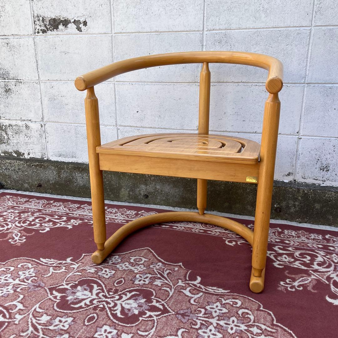 古家具ビンテージ品◾️National 木製家具 アームチェア 木製チェア B