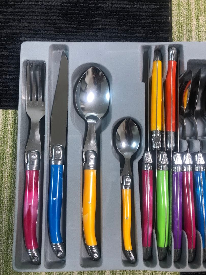 未使用 Laguiole ラギオール カトラリーセット 21本 専用ケース付き