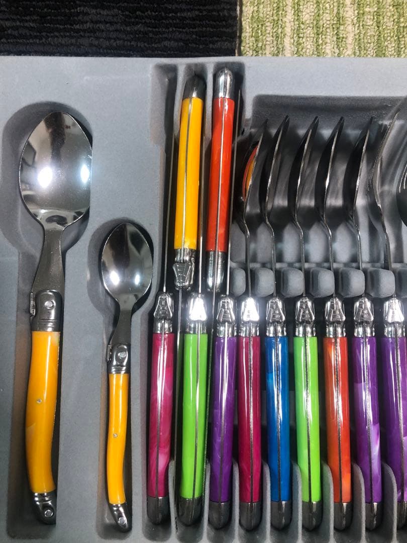 未使用 Laguiole ラギオール カトラリーセット 21本 専用ケース付き