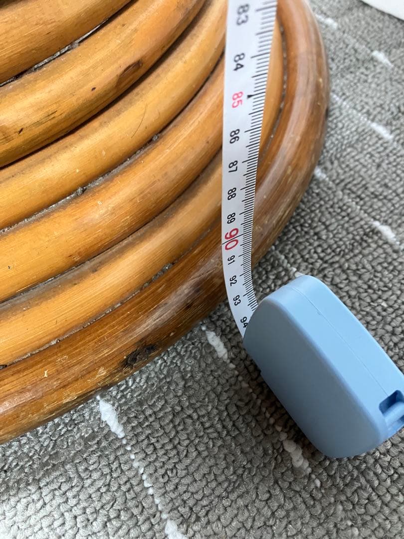 昭和レトロ ラタン 回転チェア 籐製 アジアン カウンターチェア ヴィンテージ