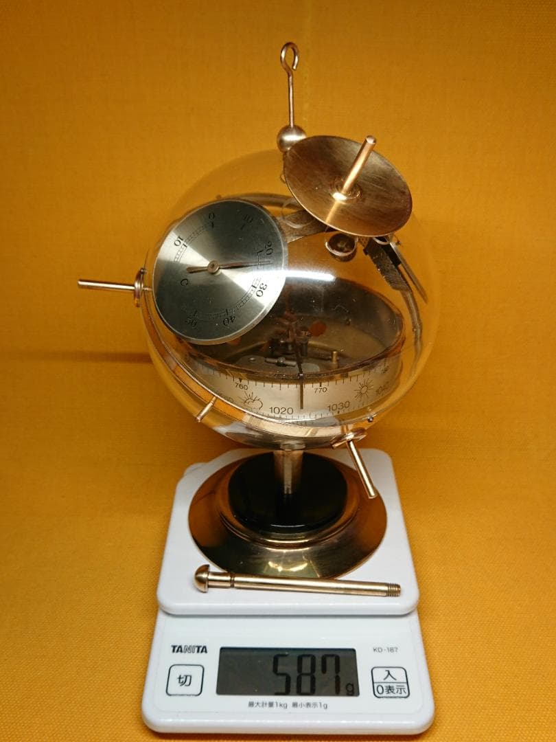 西ドイツ　温湿度計　気圧計　置物　インテリア　工芸品　美術品　A2550