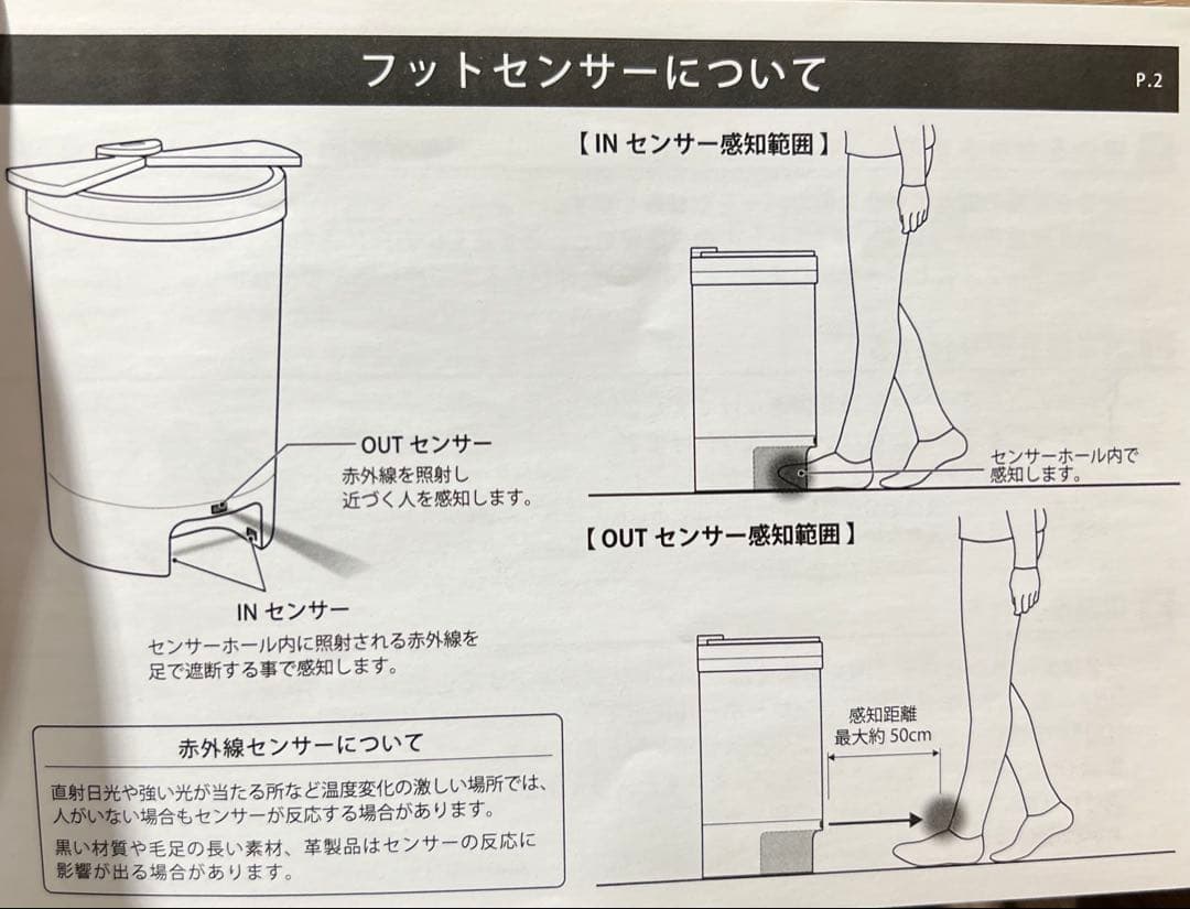 【DiETZ 自動ゴミ箱】dustbo×30 センサー説明書付