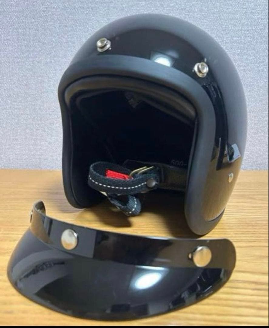 500TXタイプ ジェットヘルメットBUCO tt&co 黒、ブラック、XXL