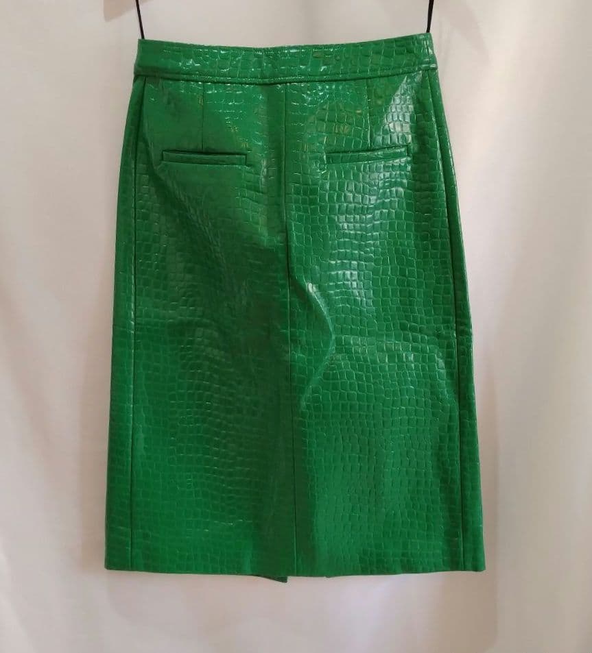 未使用 タグ付き Tibi クロコ型押しスカート