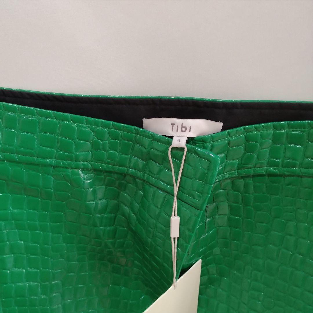 未使用 タグ付き Tibi クロコ型押しスカート