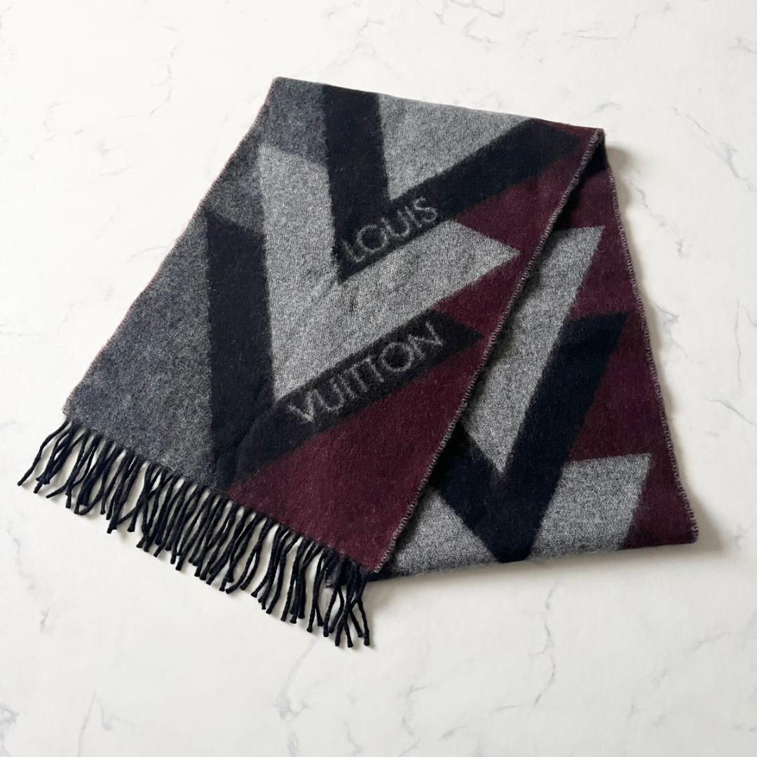 ルイヴィトン エシャルプ アンフィニットV カシミヤ混 マフラー マルチカラー