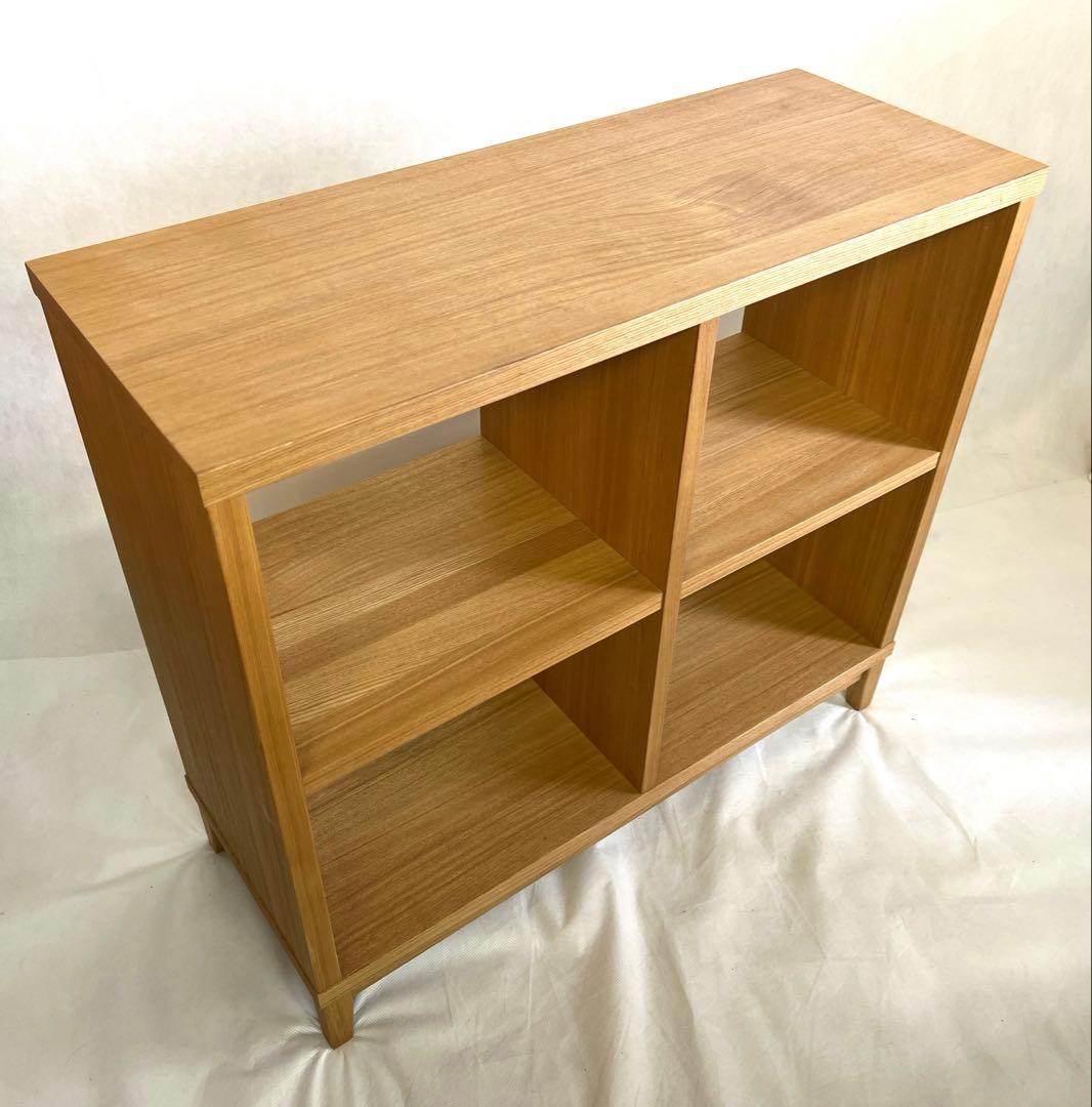 無印良品・MUJI・木製オープンラック 2列2段・横幅100cm