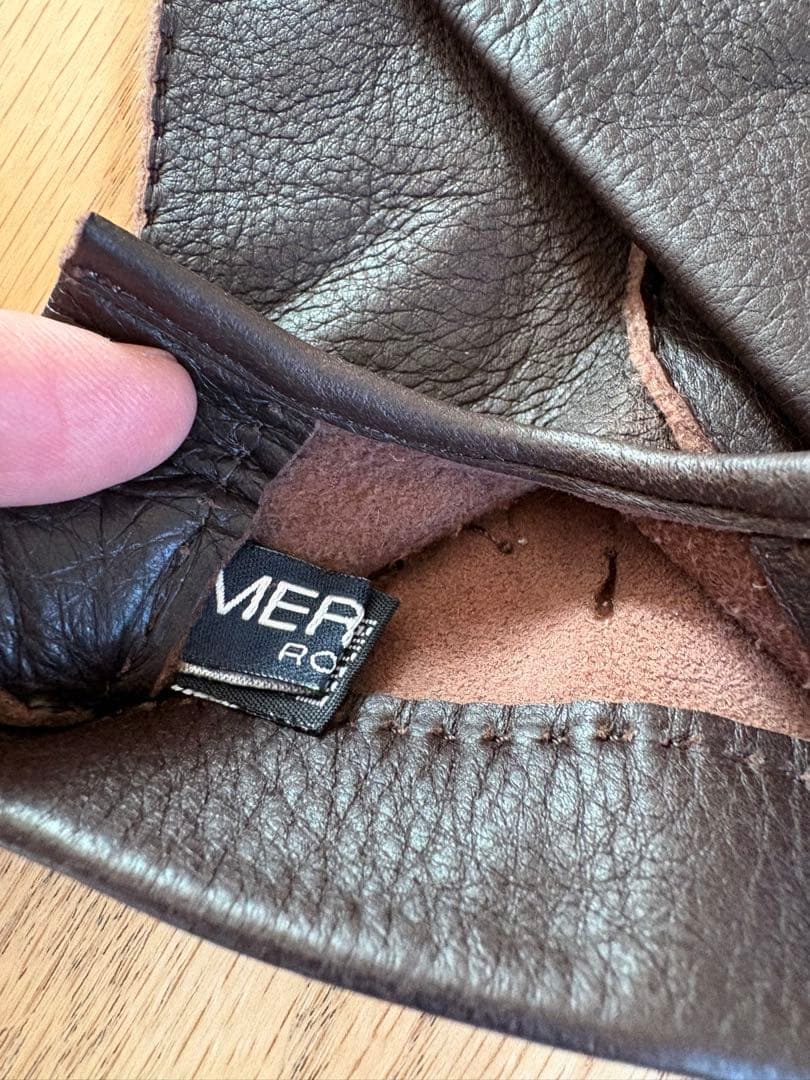 メローラ ディア ダークブラウン ライニングなし 革手袋 MEROLA