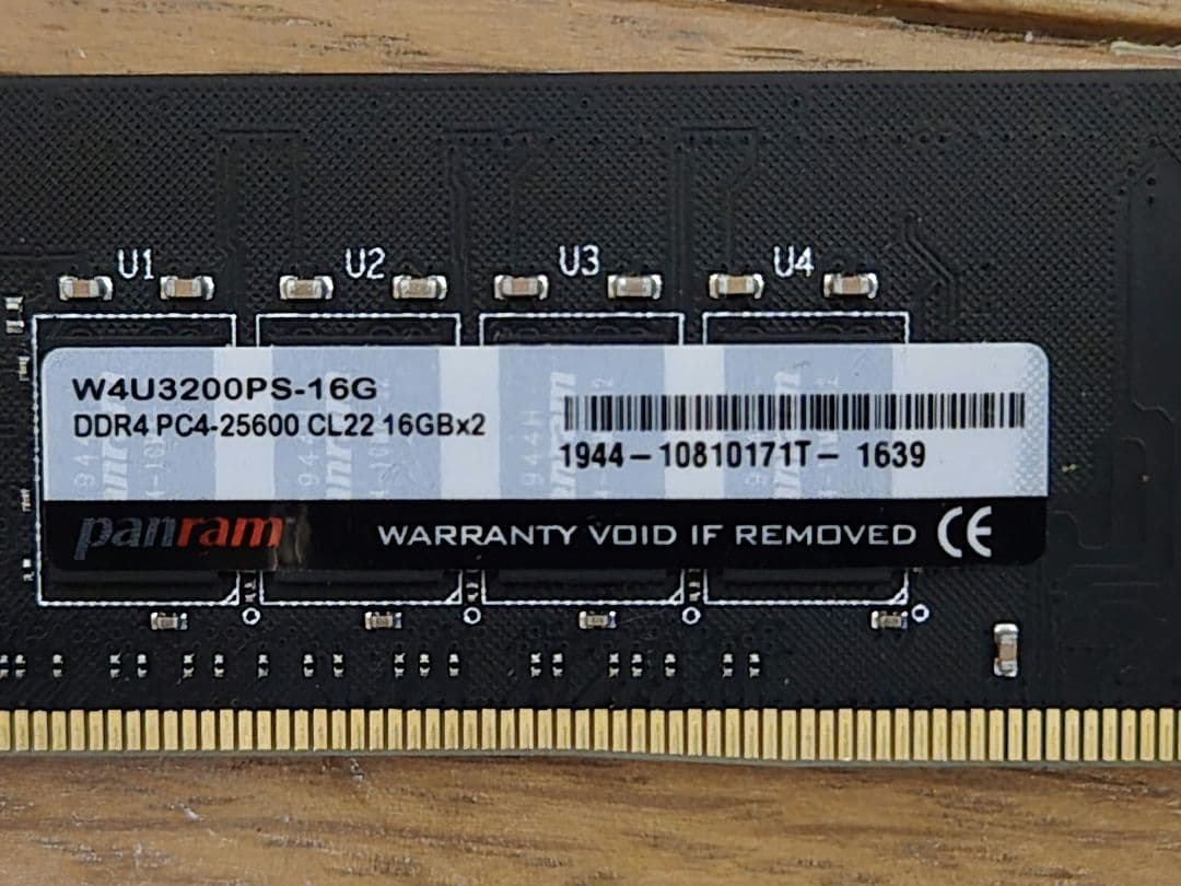 Panram DDR4 3200 32GB(16GBx2)　メモリ