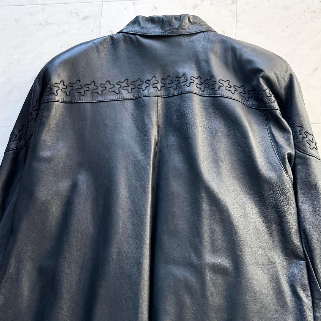 EMBA ラムレザーコート ファーライナー ウィーゼル ブラック FREE