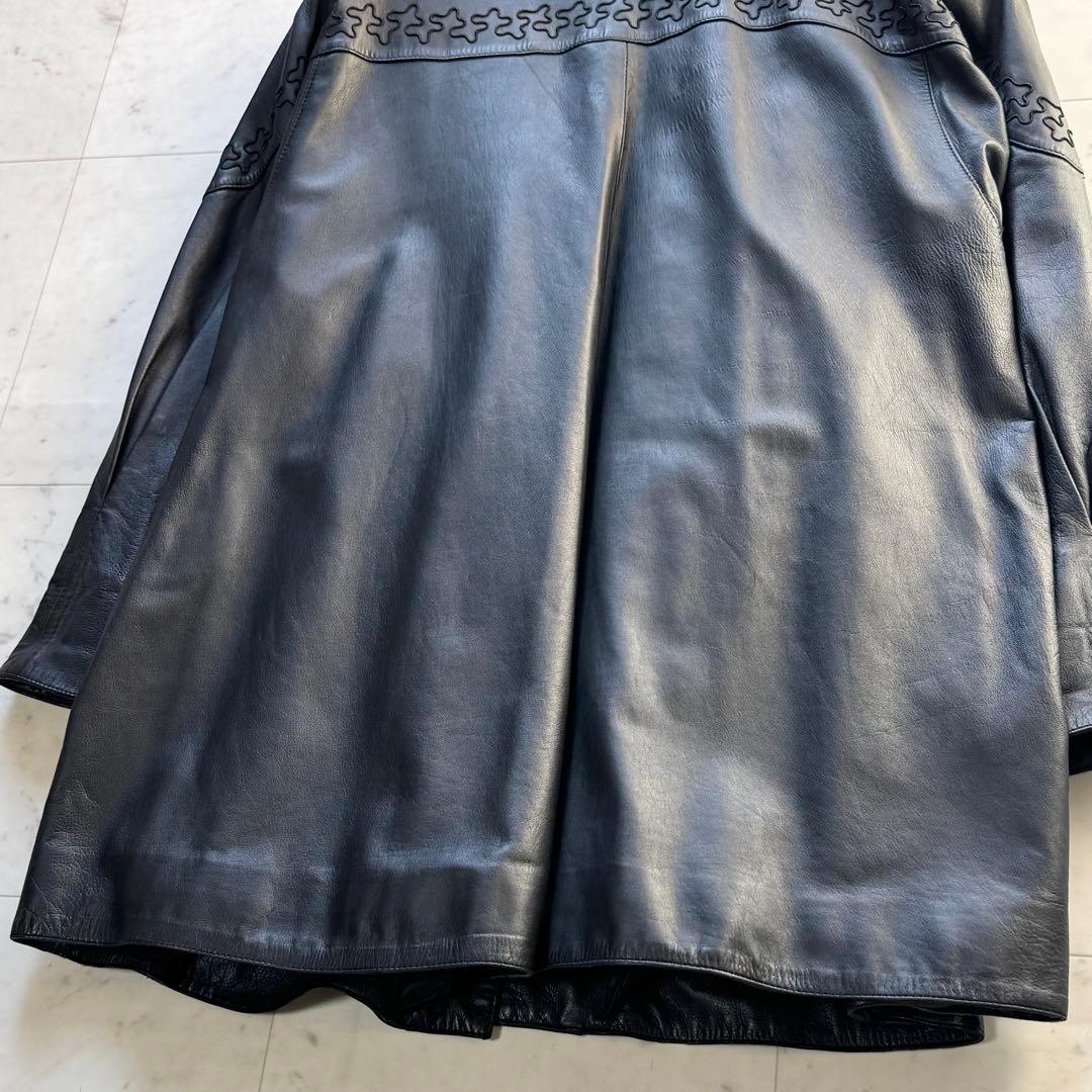 EMBA ラムレザーコート ファーライナー ウィーゼル ブラック FREE