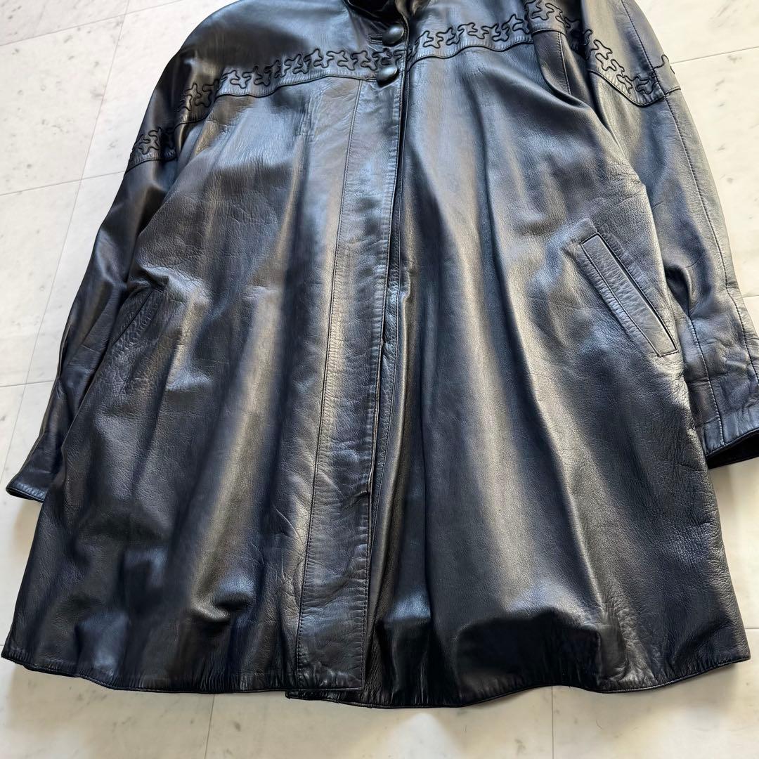 EMBA ラムレザーコート ファーライナー ウィーゼル ブラック FREE