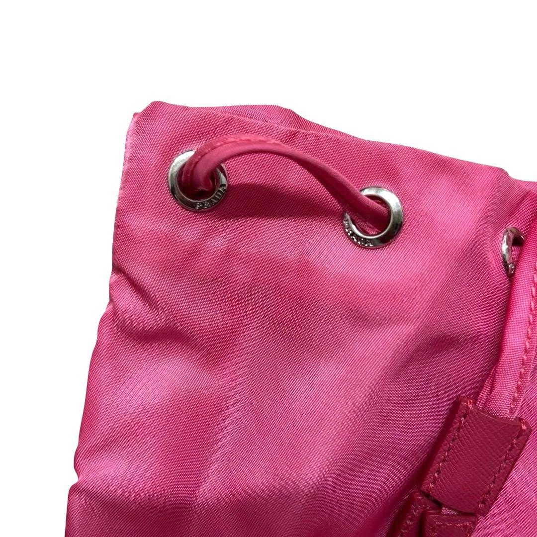 【美品】PRADA プラダ 巾着ポーチ ピンク 希少　人気色
