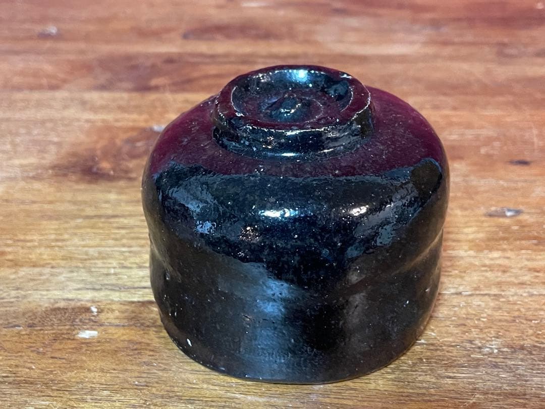 楽吉左衛門 九代了入 黒小茶碗 十二代弘入識箱 裏千家十五代 鵬雲斎 書付 美品