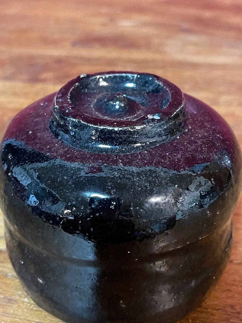 楽吉左衛門 九代了入 黒小茶碗 十二代弘入識箱 裏千家十五代 鵬雲斎 書付 美品