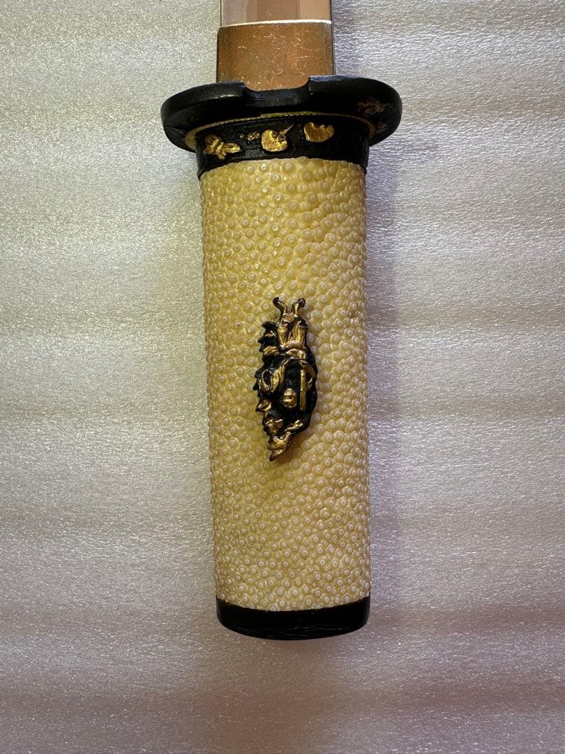 模造刀 黒鞘　鞘付き長さ33cm 鞘抜き重さ約204g 刀袋付き 短刀 武具