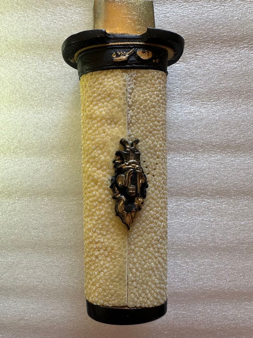 模造刀 黒鞘　鞘付き長さ33cm 鞘抜き重さ約204g 刀袋付き 短刀 武具