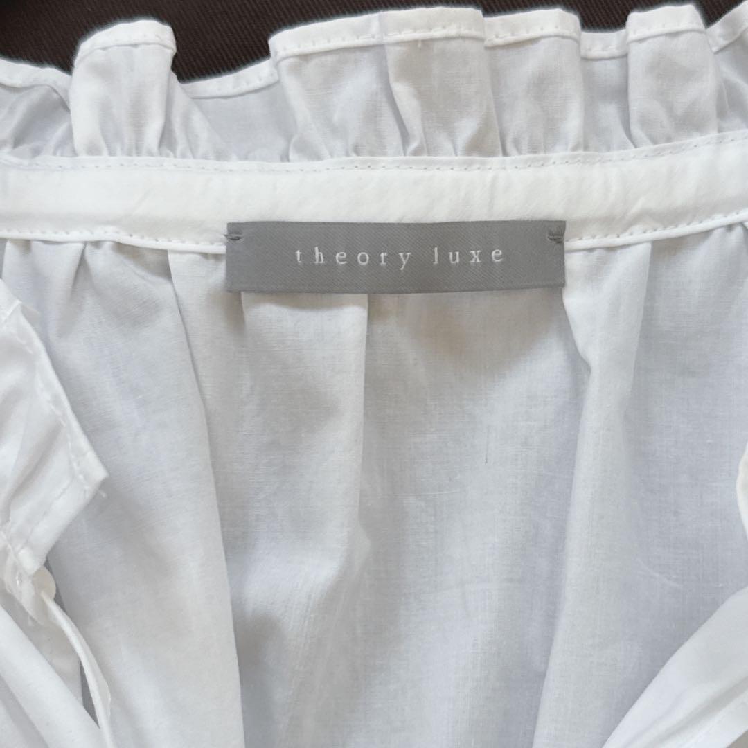 ▪️極美品 セオリーリュクス フリルブラウス ウォッシャブル 2024SSモデル