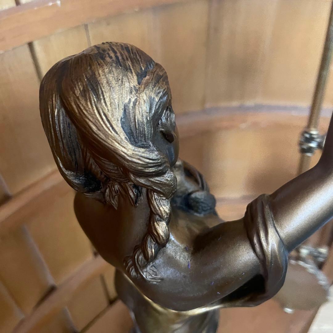 CITIZENシチズン　ブロンズ　平和の女神　鳩　裸婦像　振り子時計金色完動品！