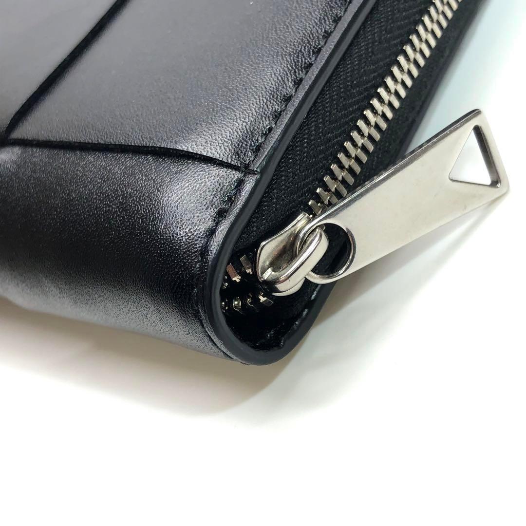 未使用級✨箱付 ボッテガヴェネタ カセット ラウンドファスナー ブラック 長財布