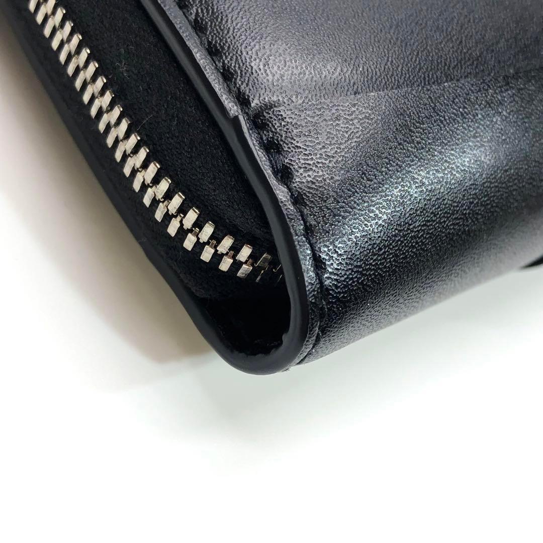 未使用級✨箱付 ボッテガヴェネタ カセット ラウンドファスナー ブラック 長財布