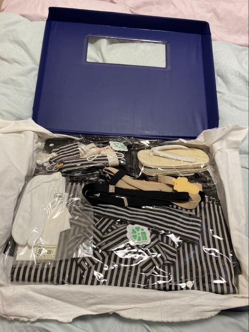 七五三 和服セット 黒地 金色模様