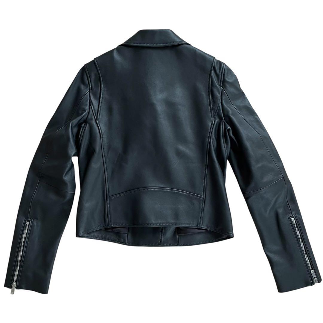 未使用 ICB アイシービー ラムレザー ライダースジャケット 7号