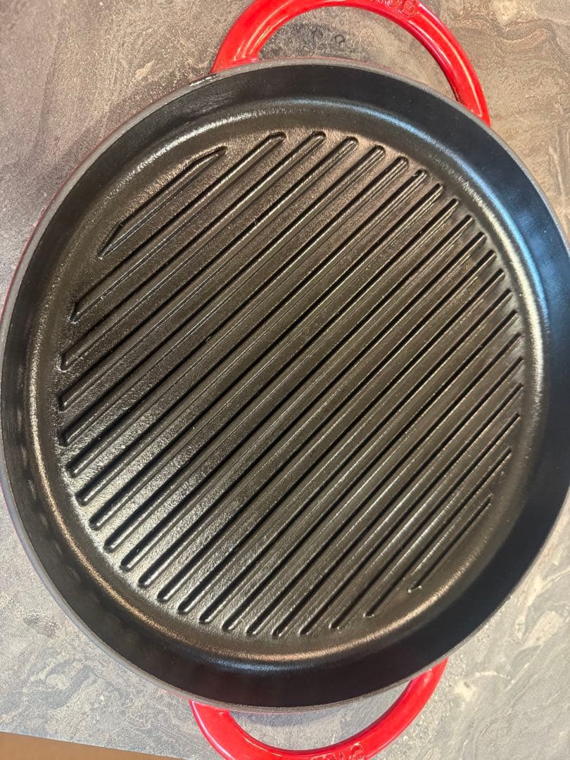 STAUB 赤 グリルパン 鋳鉄製