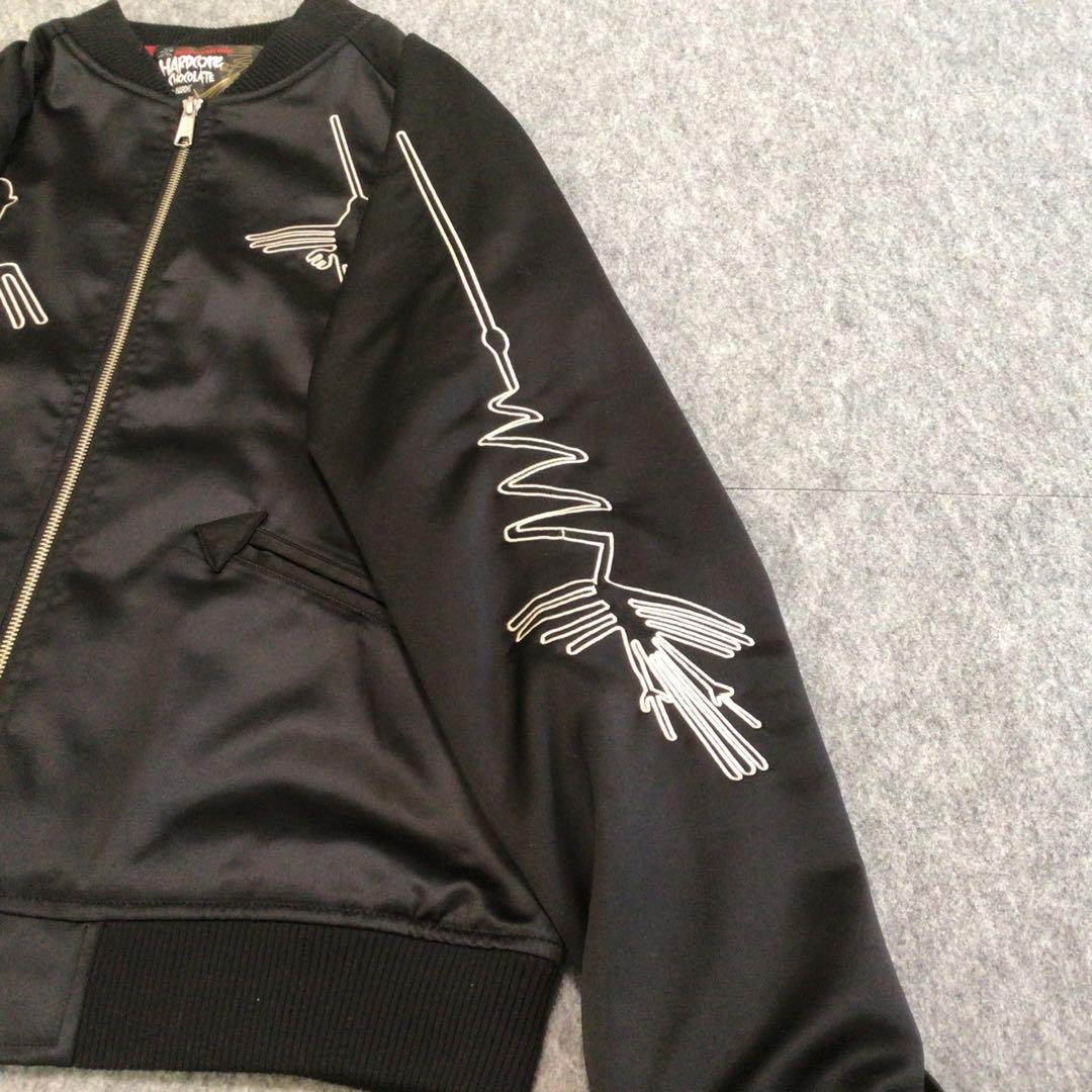 【けん町】激レア　ハードコアチョコレート　ナスカジャン　フマナブラック L