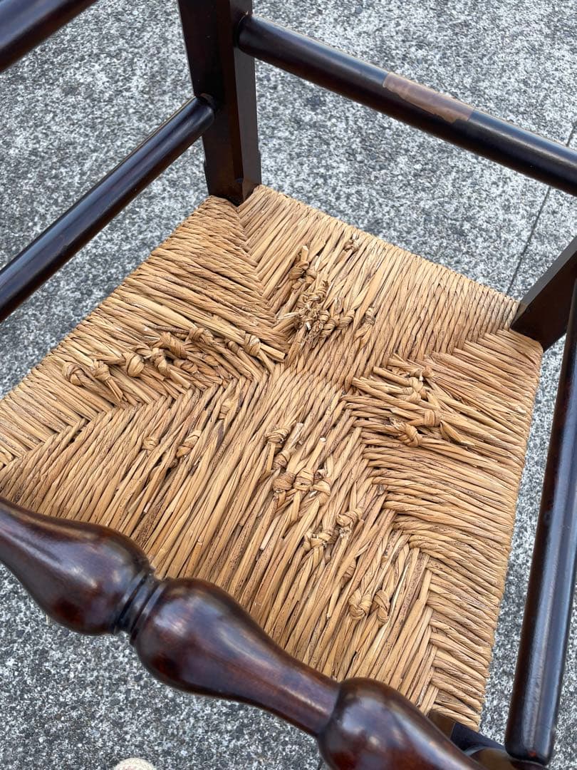 松本民芸家具 #23型ラダーバックチェア② ラッシ