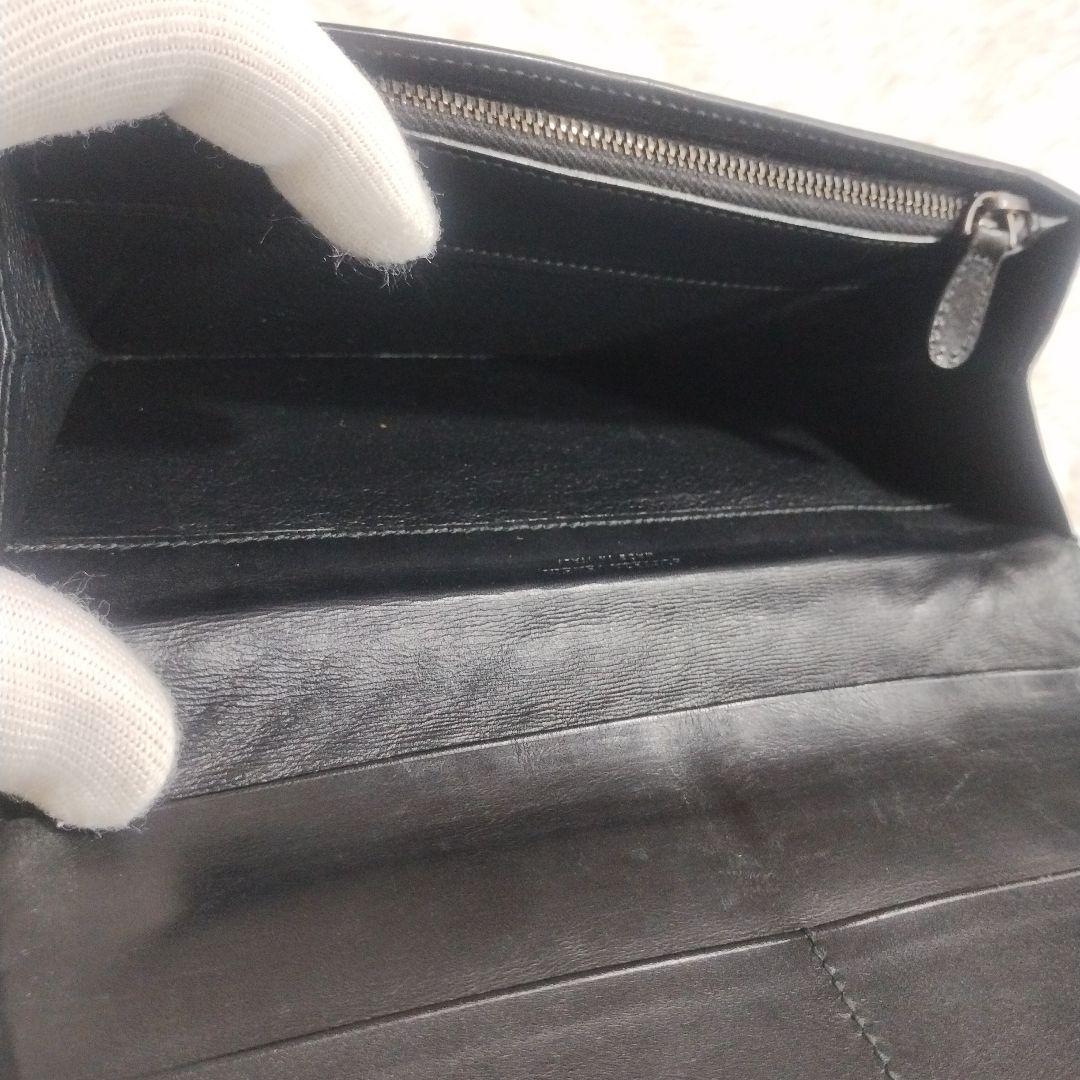 美品　ボッテガヴェネタ　長財布　イントレチャート　二つ折り　ケース付き　黒