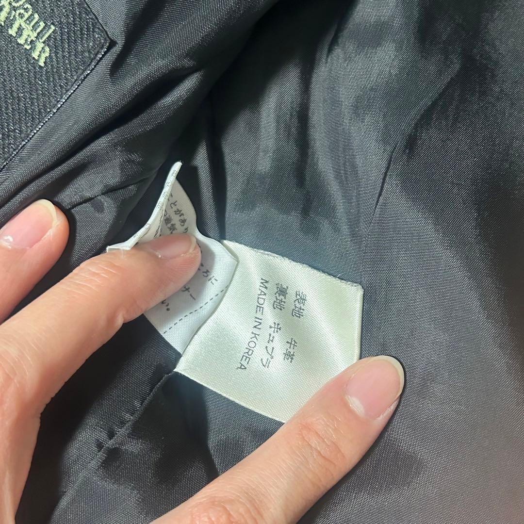 ジャンポールゴルチエ　FEMME ブラック ローズエンボス加工　レザージャケット