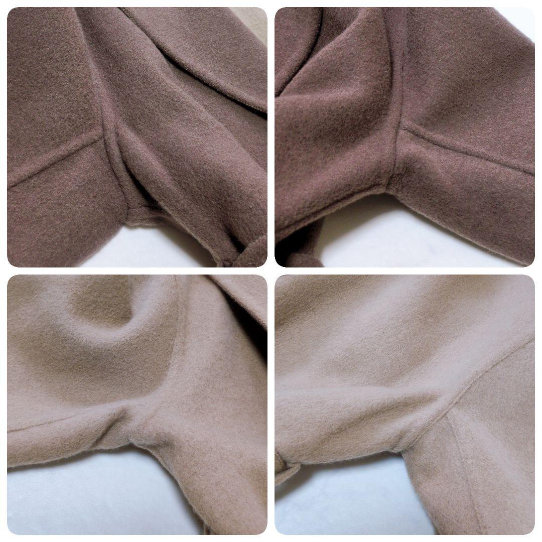 美品✨️Noela ダブルフェイス リバーコート❁ロング 上品配色 リバーシブル